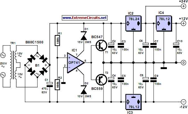 simple power supply circuit diagram
