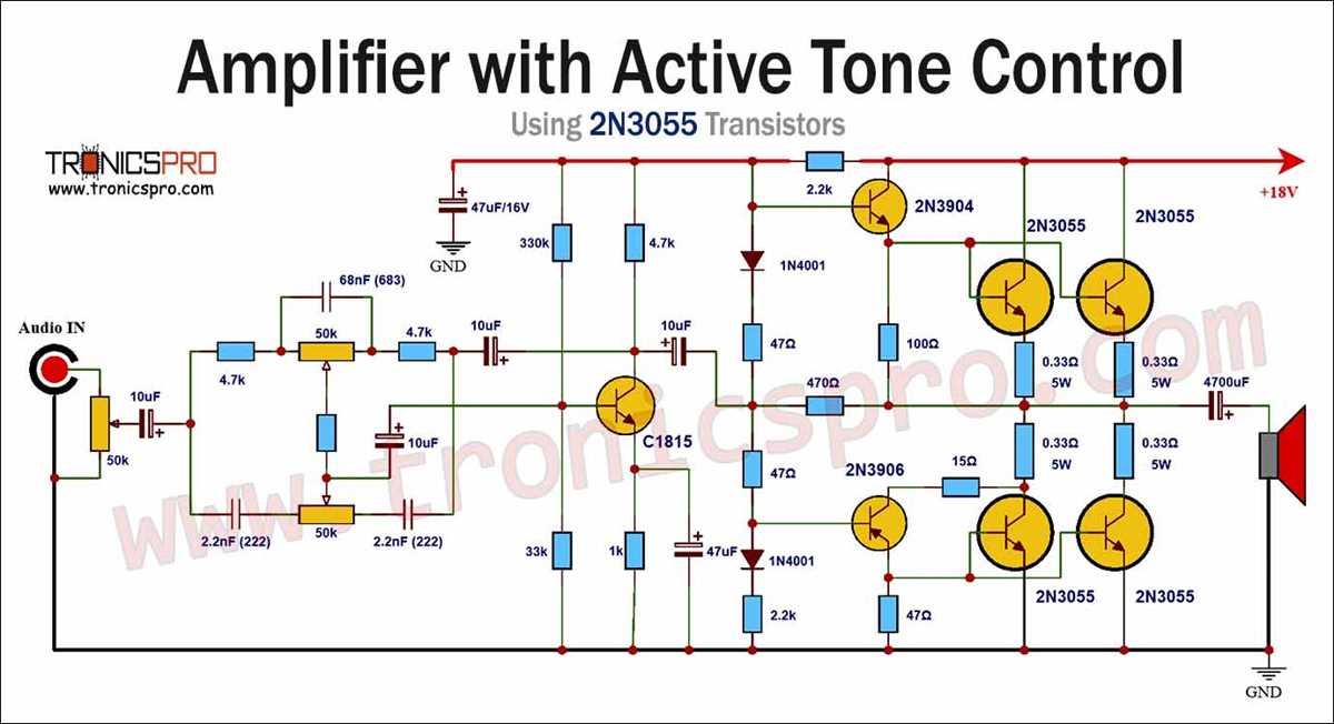 simple tone control schematic diagram