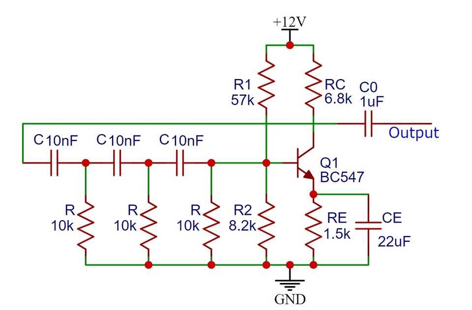 sine wave oscillator circuit diagram