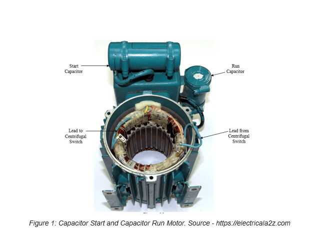 single phase motor wiring diagram with capacitor start capacitor run