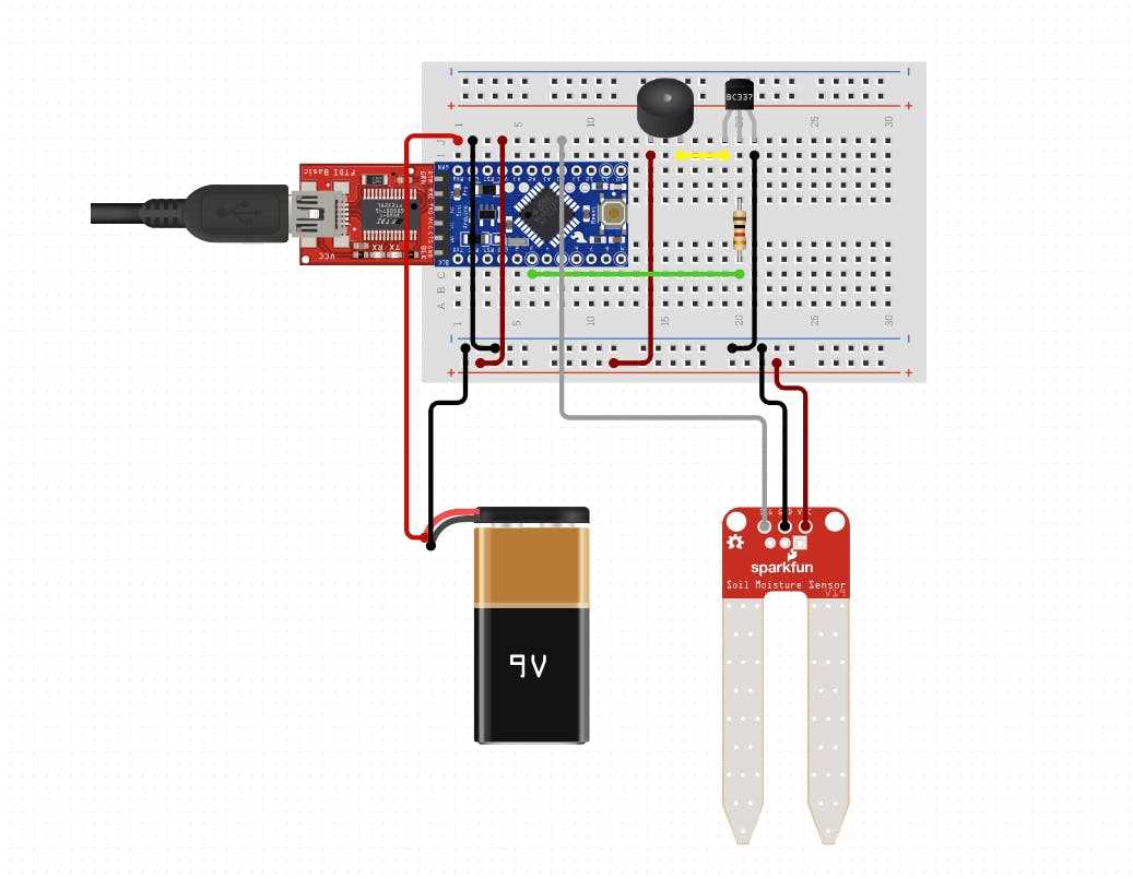 soil moisture sensor arduino circuit diagram