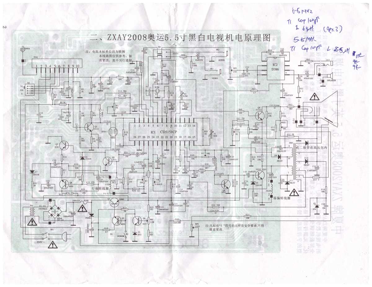 sony crt tv schematic diagram