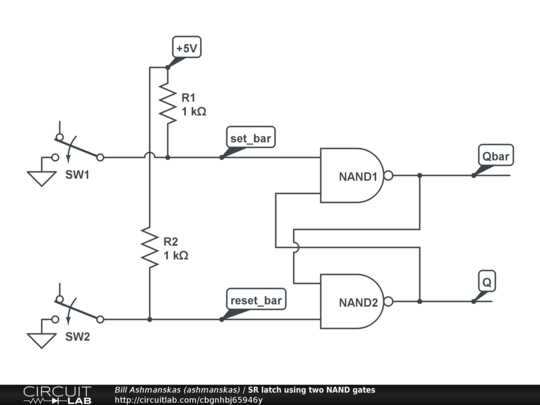 sr latch circuit diagram