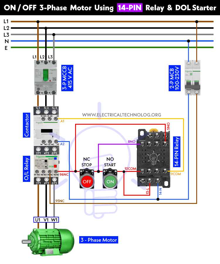 starter motor relay wiring diagram