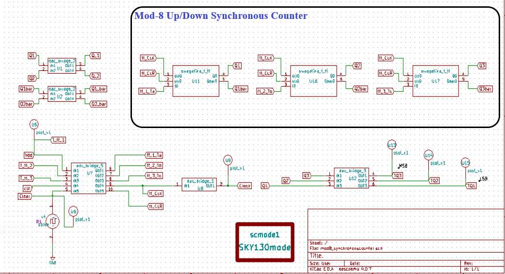 synchronous down counter circuit diagram