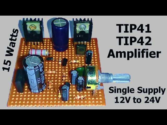 tip41c tip42c amplifier circuit diagram