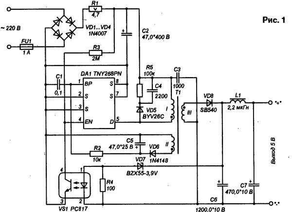tny268pn schematic diagram