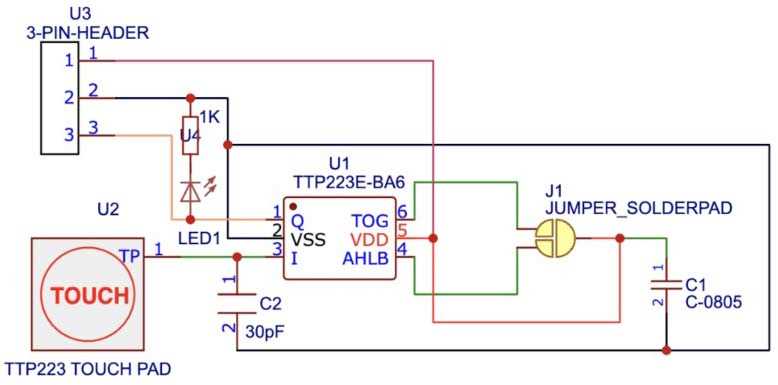 touch switch circuit diagram