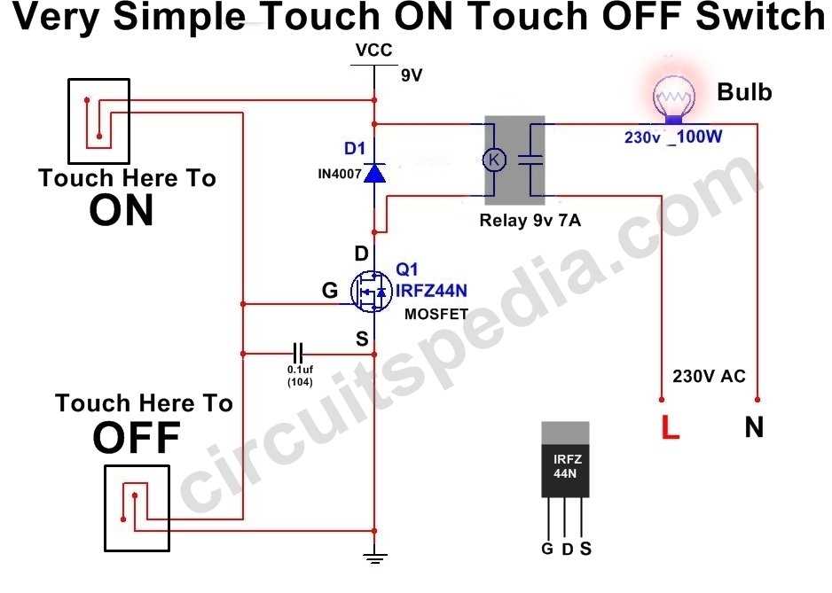 touch switch circuit diagram