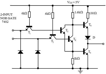 ttl nand gate circuit diagram