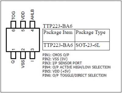 ttp223 circuit diagram