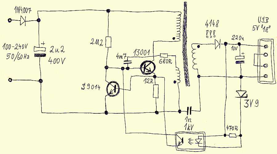 usb charger schematic diagram