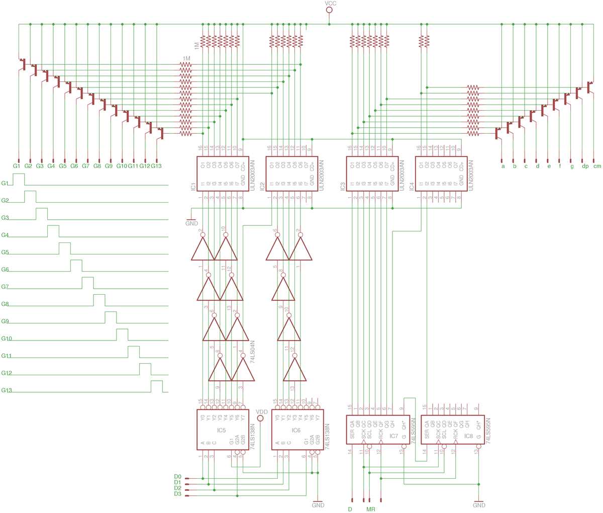 vacuum fluorescent display circuit diagram