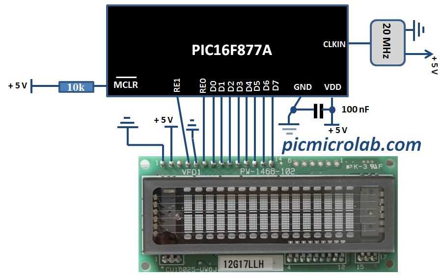 vacuum fluorescent display circuit diagram