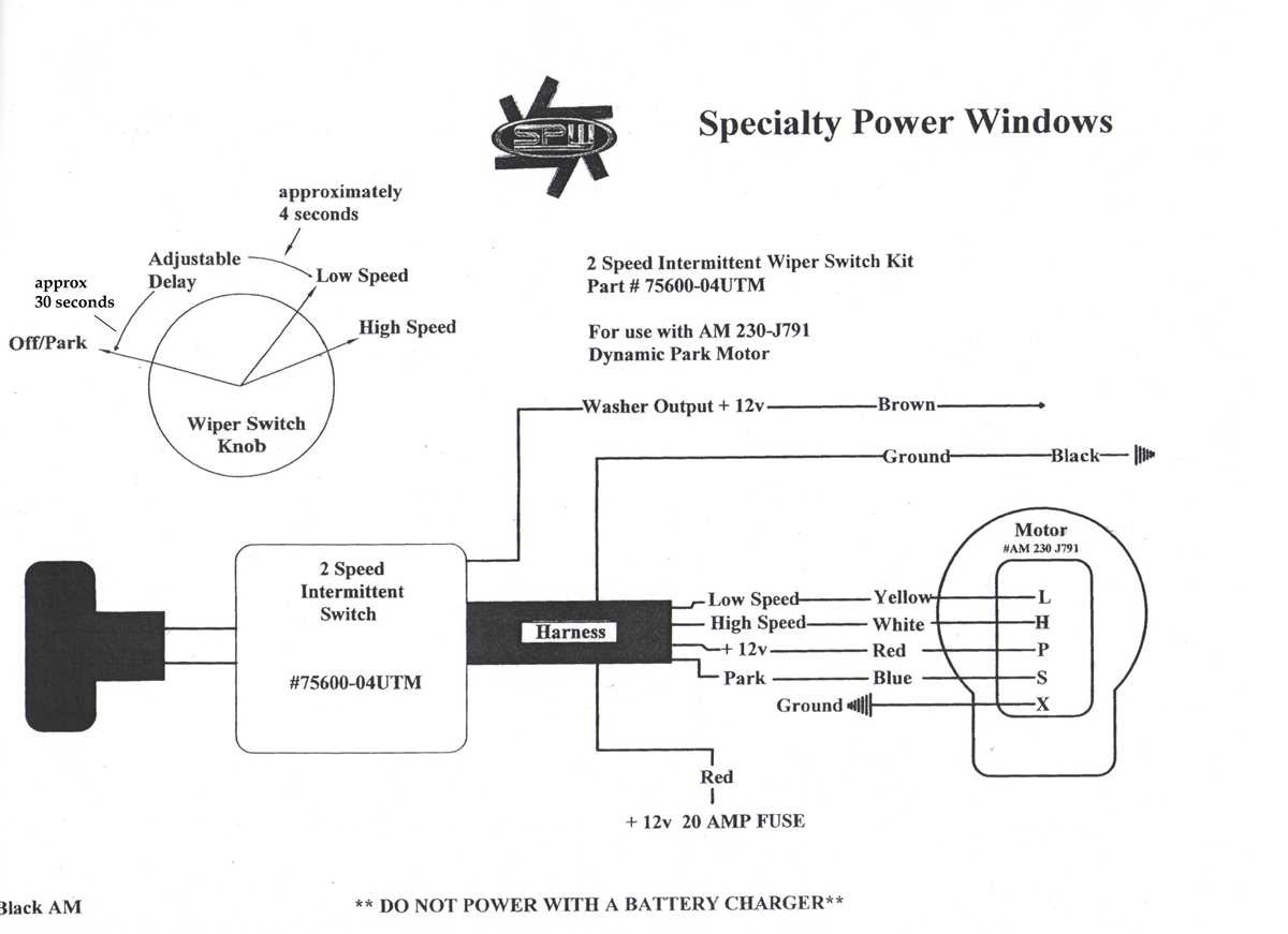 windshield wiper motor wiring diagram
