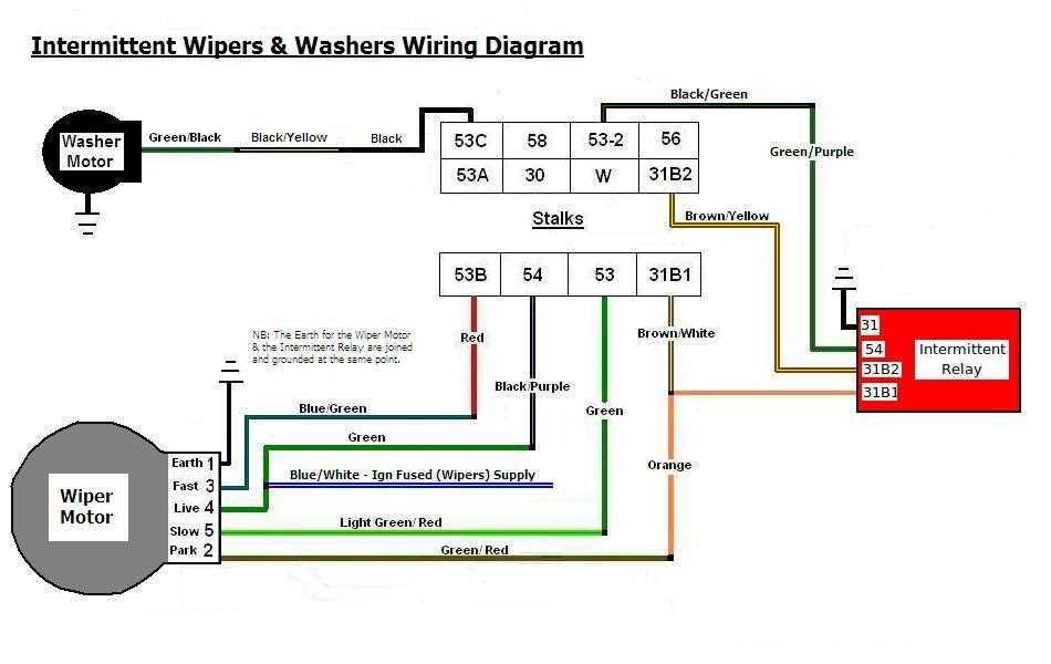 wiper motor wiring diagram ford