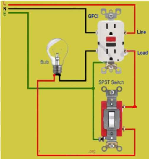 wiring diagram for light switch and outlet