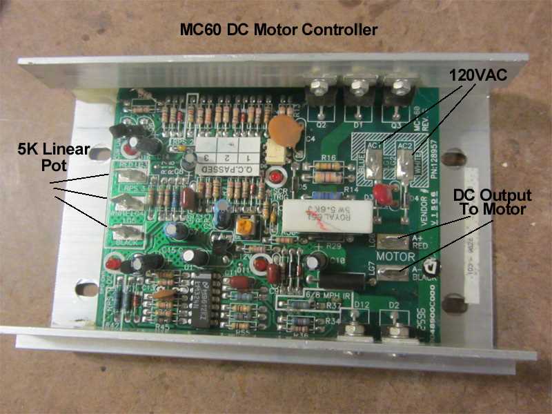 wiring diagram treadmill motor control board schematic