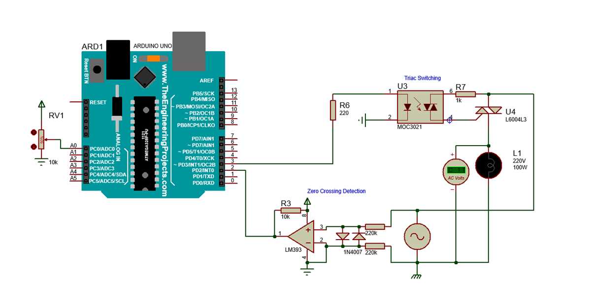 ac dimmer circuit diagram