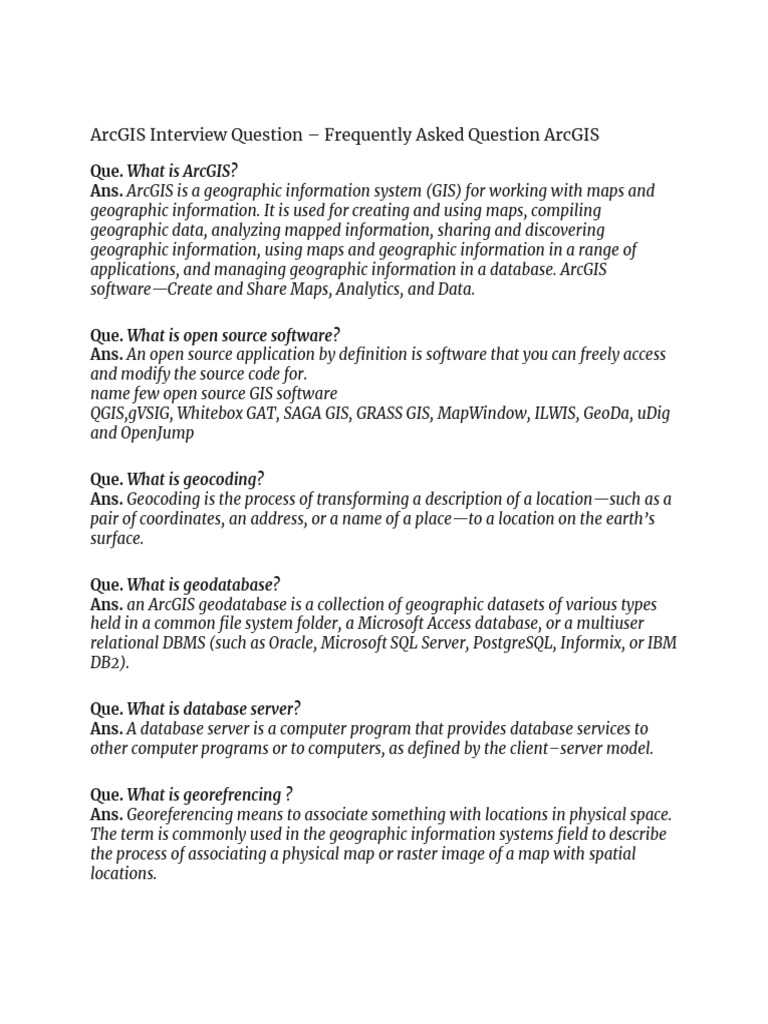 fiber optic schematic diagram and arcgis interview questions