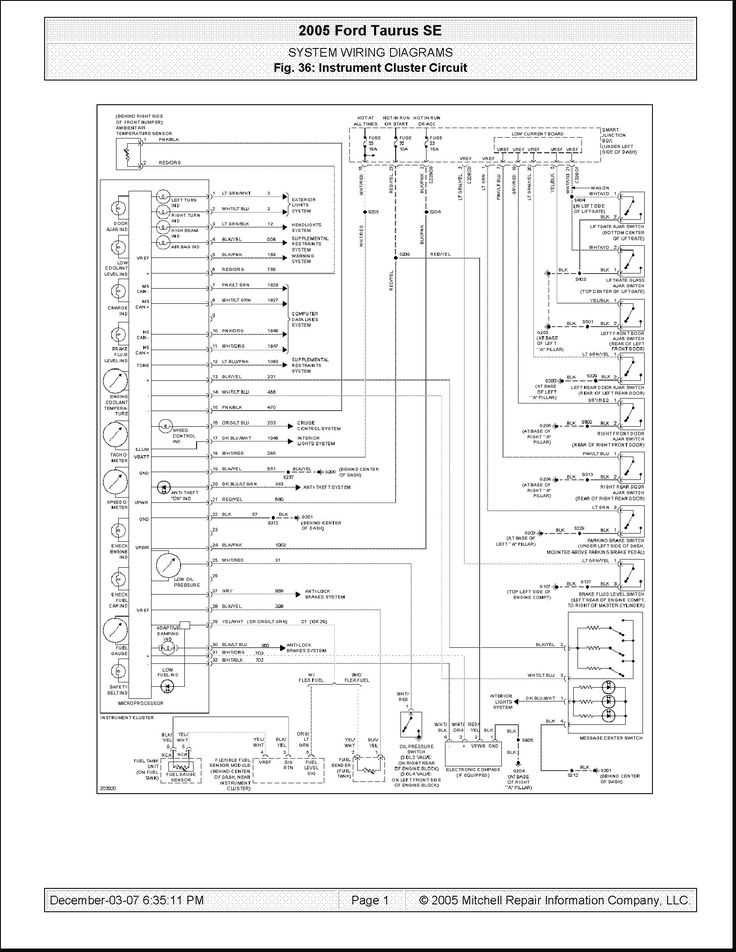 2003 ford taurus radio wiring diagram