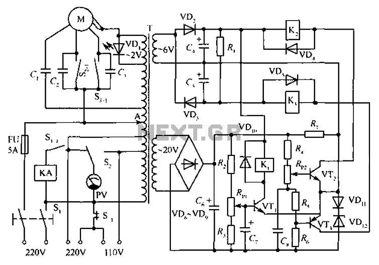 schematic diagram of automatic voltage regulator