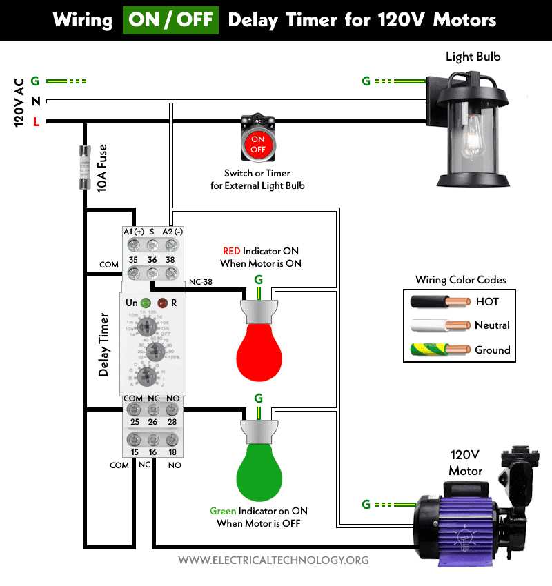 time delay off relay circuit diagram