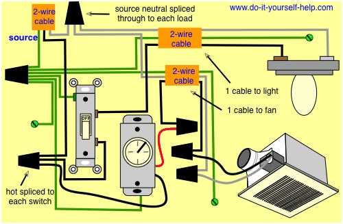 bathroom fan wiring diagram
