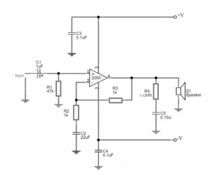 tda2050 amplifier circuit diagram