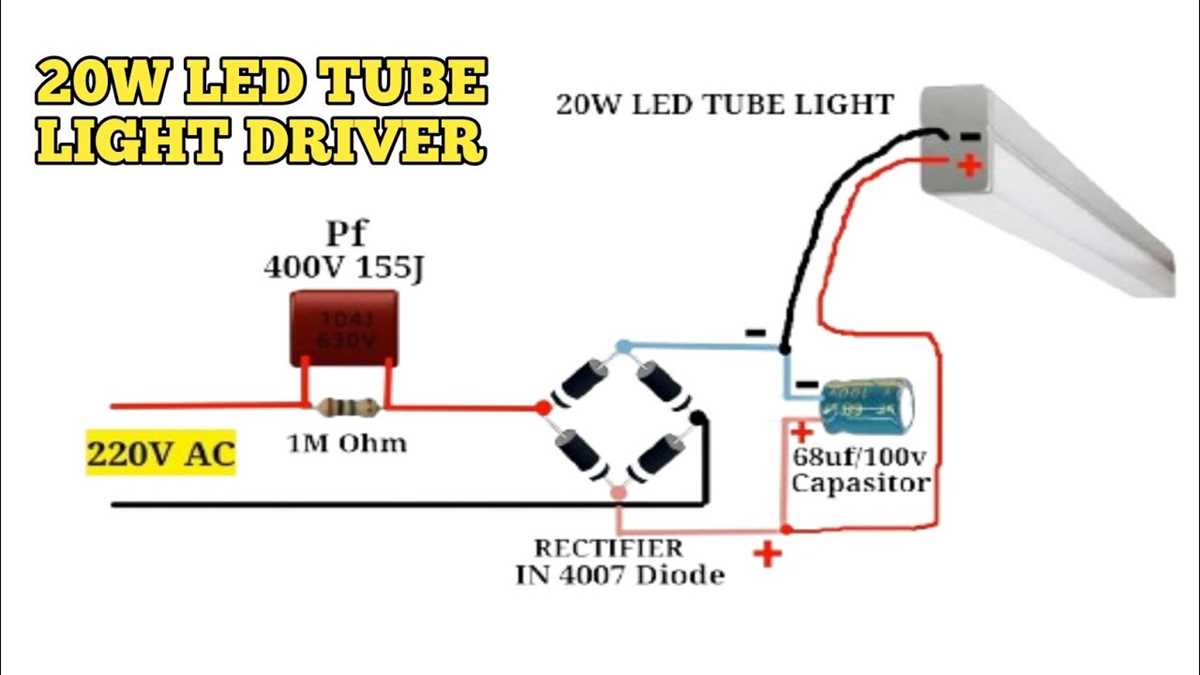 4 feet led tube light circuit diagram