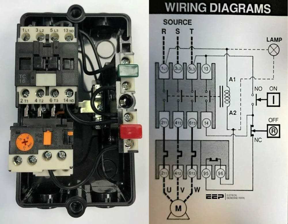 3 phase motor starter wiring diagram