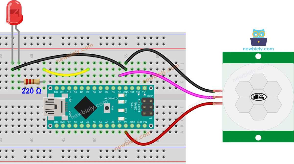 arduino led circuit diagram