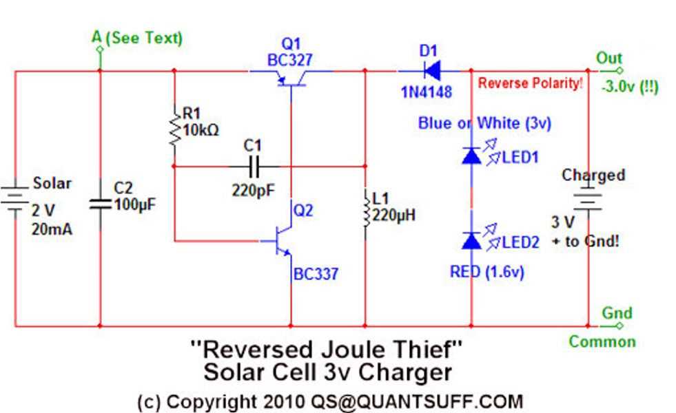 joule thief circuit diagram schematic