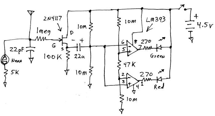 static electricity detector circuit diagram