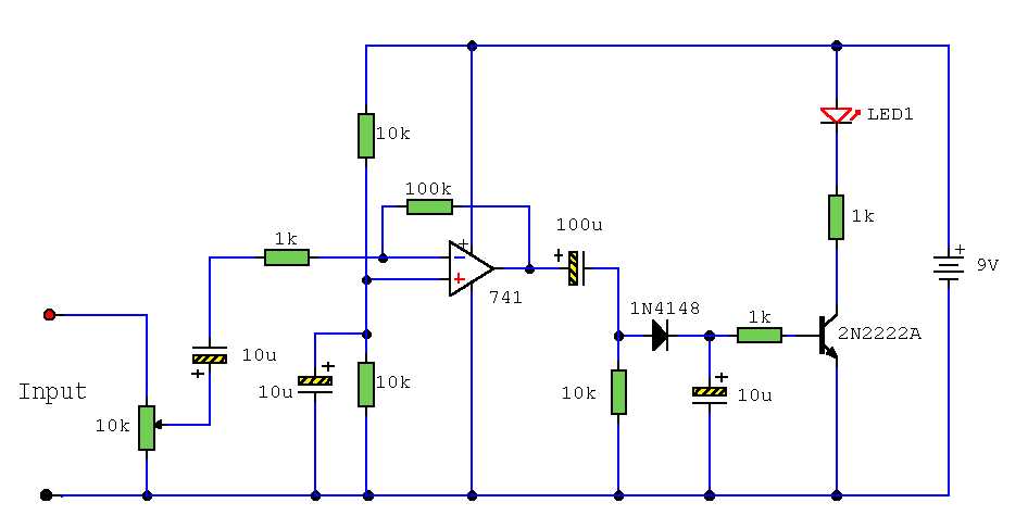 audio level indicator circuit diagram