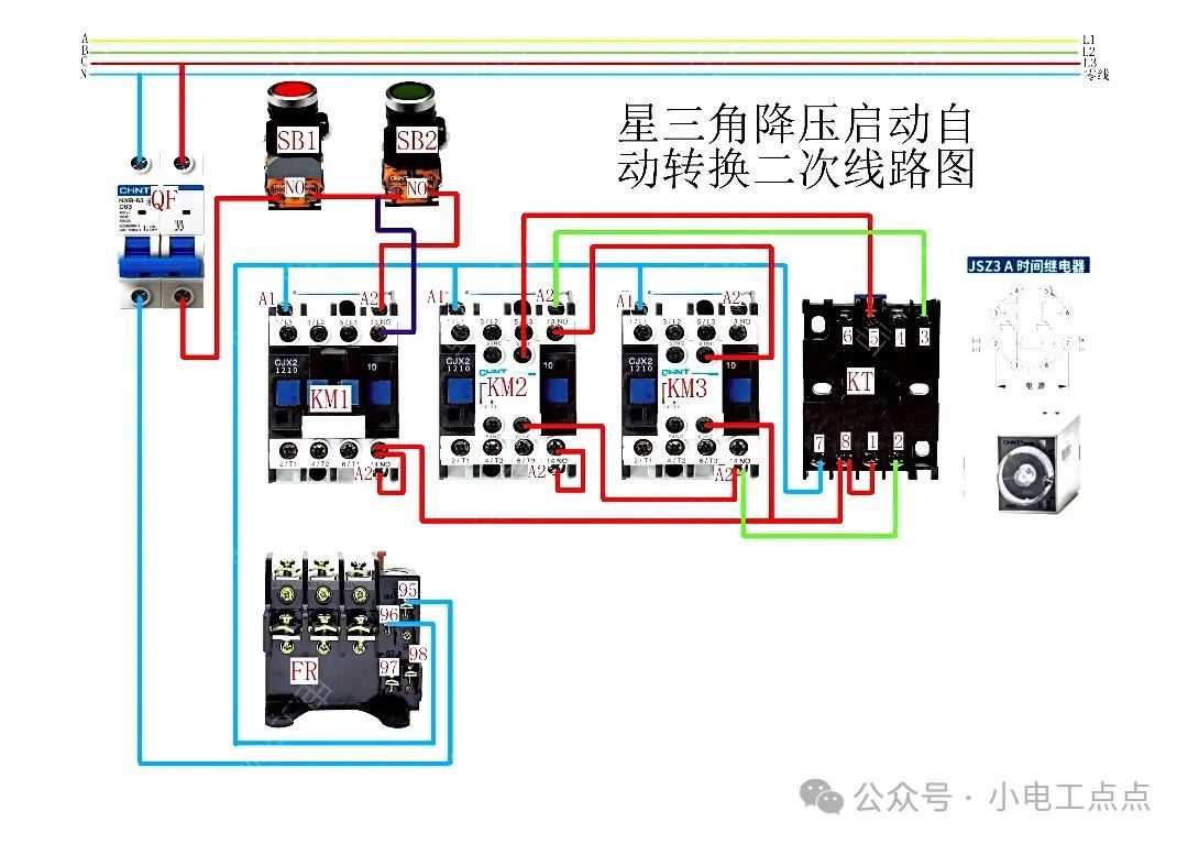 automatic star delta starter schematic diagram
