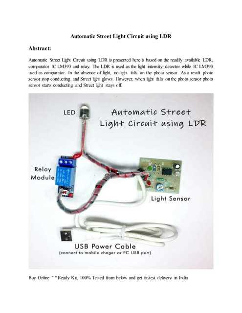 automatic street light circuit diagram