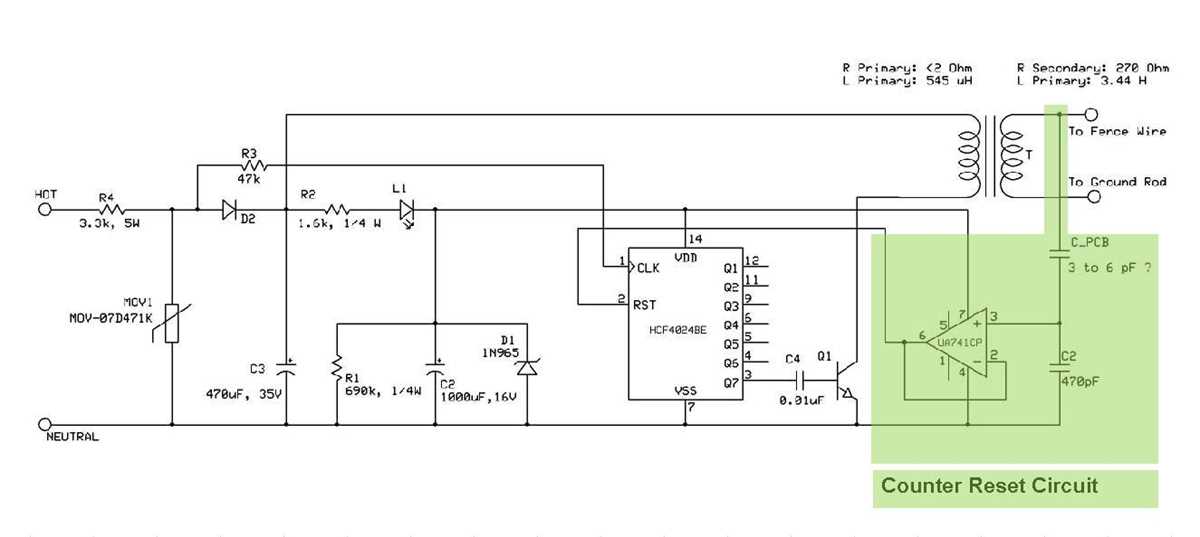 electric fence charger circuit diagram