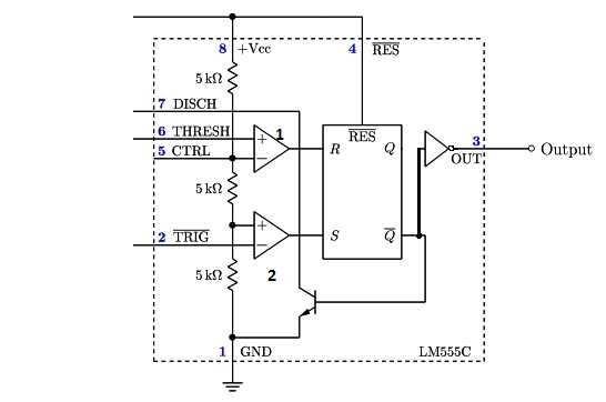 bistable 555 timer circuit diagram