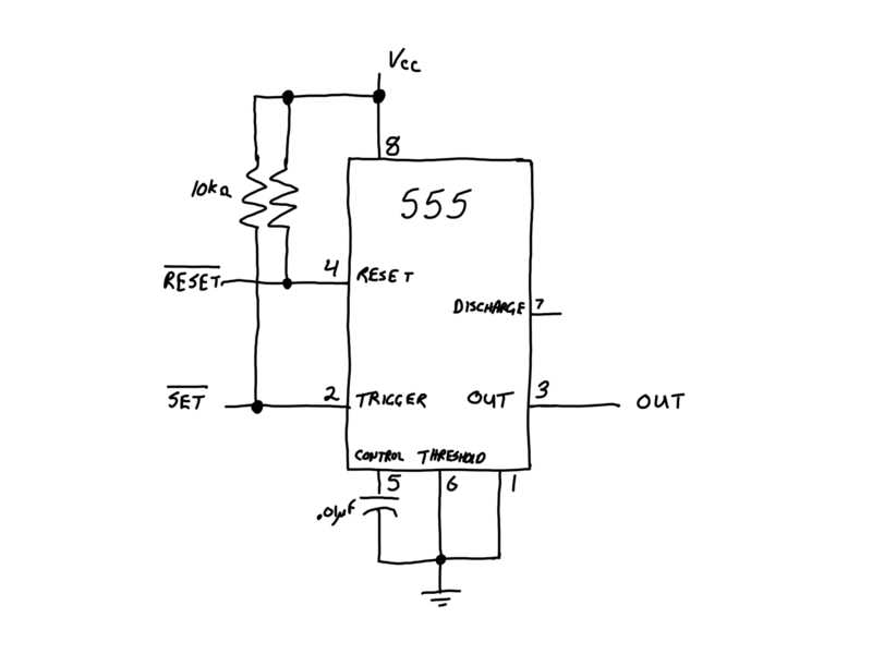 bistable 555 timer circuit diagram