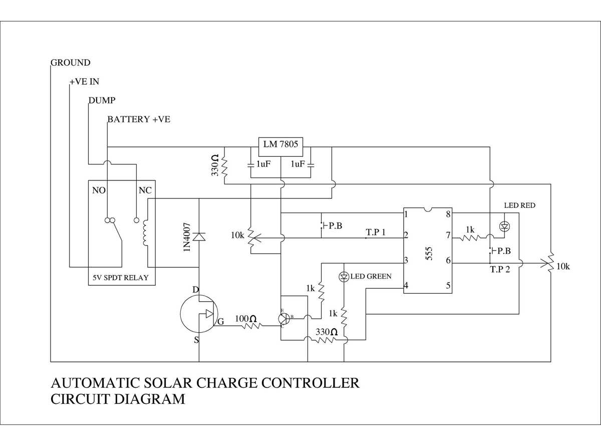 solar power charge controller circuit diagram