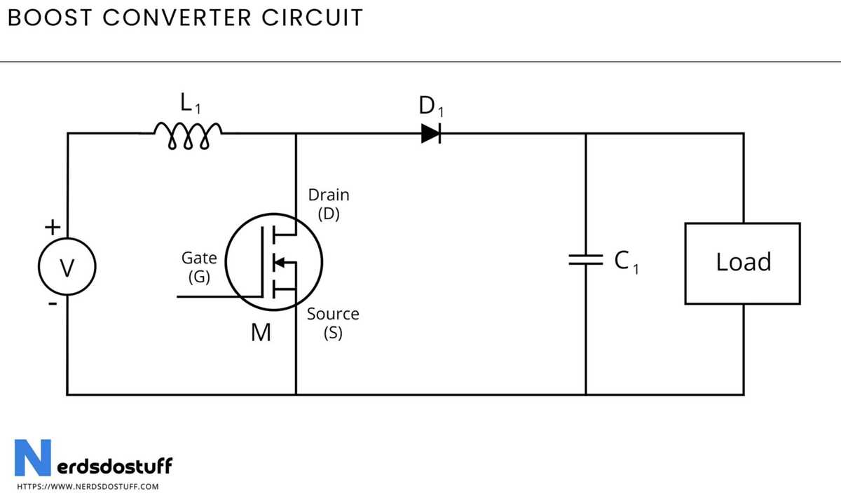 boost converter circuit diagram using mosfet