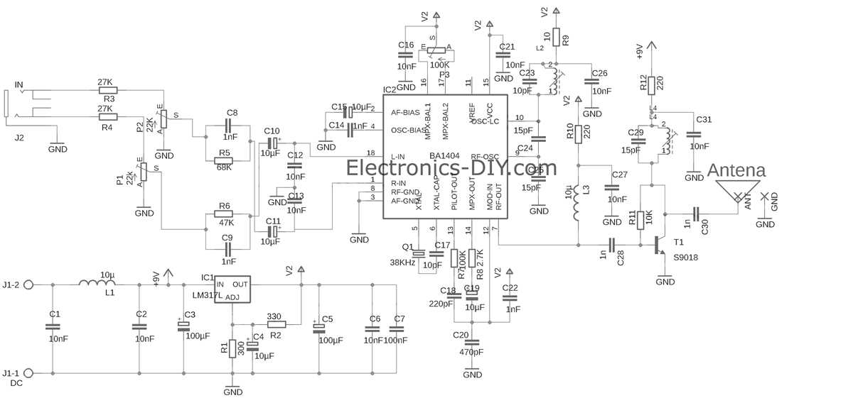 booster amplifier schematic diagram
