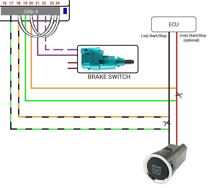 engine start push button start wiring diagram