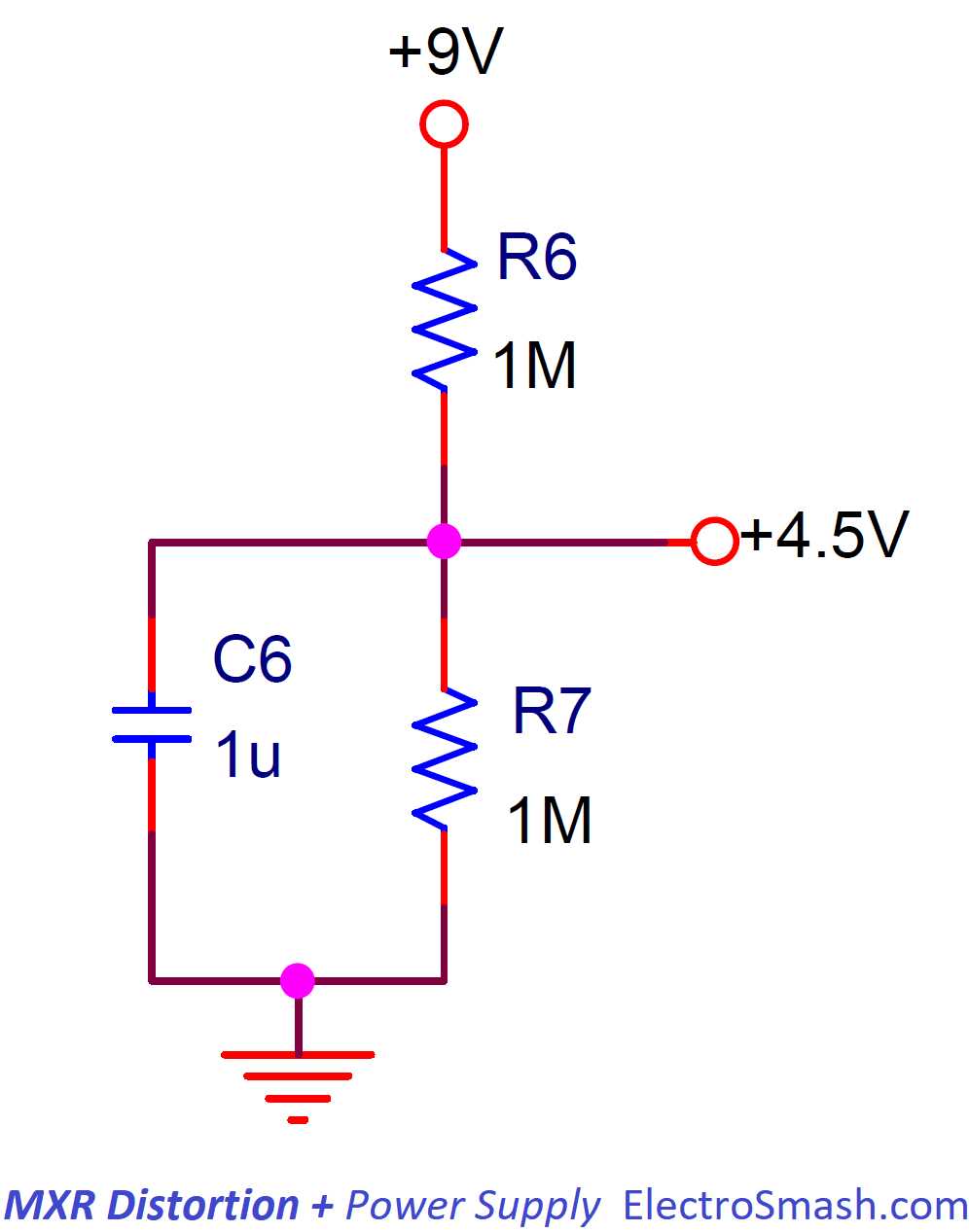 distortion pedal circuit diagram