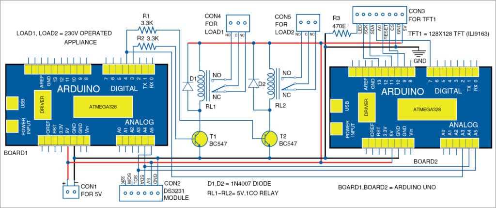 real time clock circuit diagram