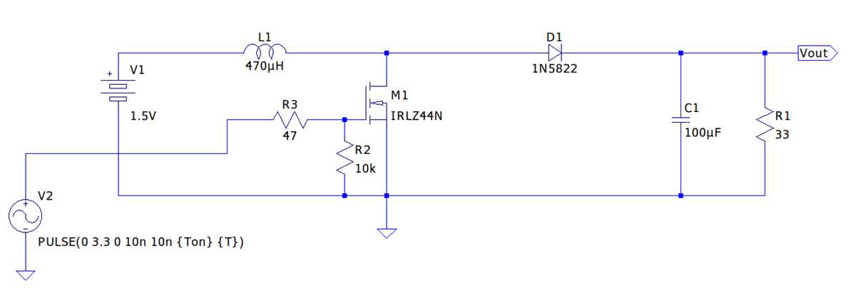 circuit diagram of boost converter