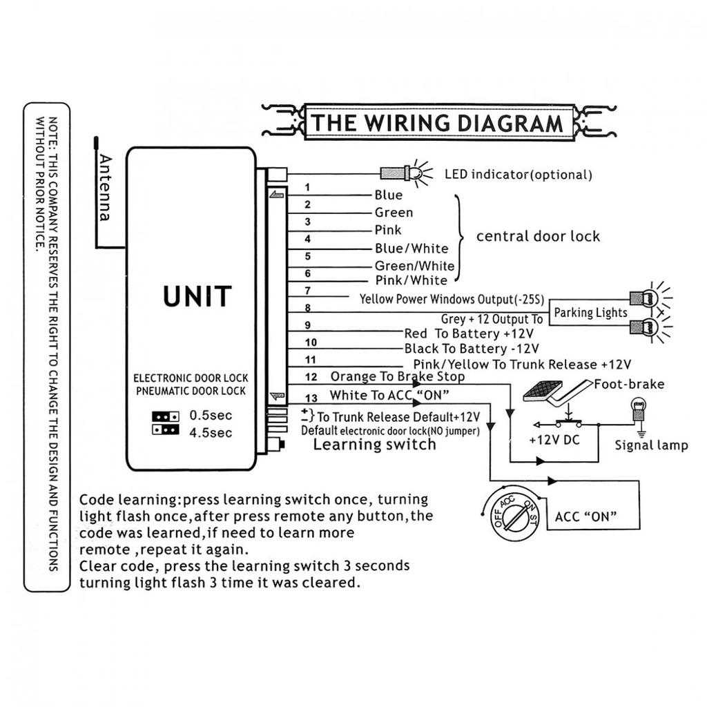 car alarm system wiring diagram