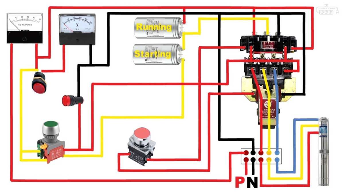 1 hp submersible pump starter wiring diagram