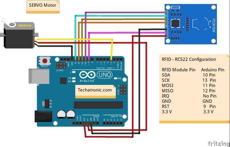 rfid arduino circuit diagram